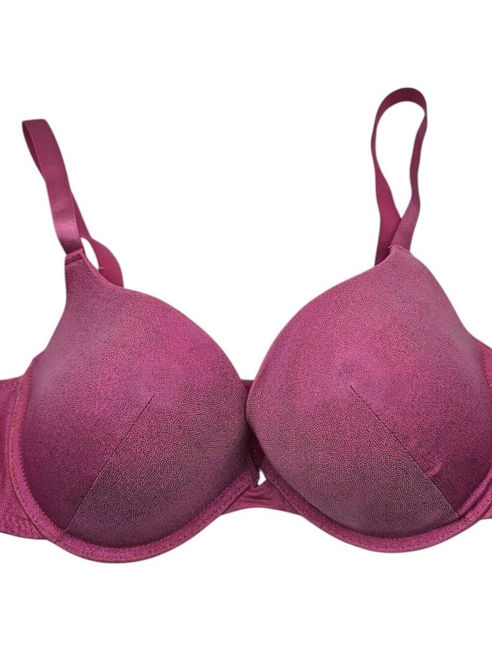 Vintage Y2K Joe Boxer Sz 36D T Shirt Bra Pink Metallic Sheen